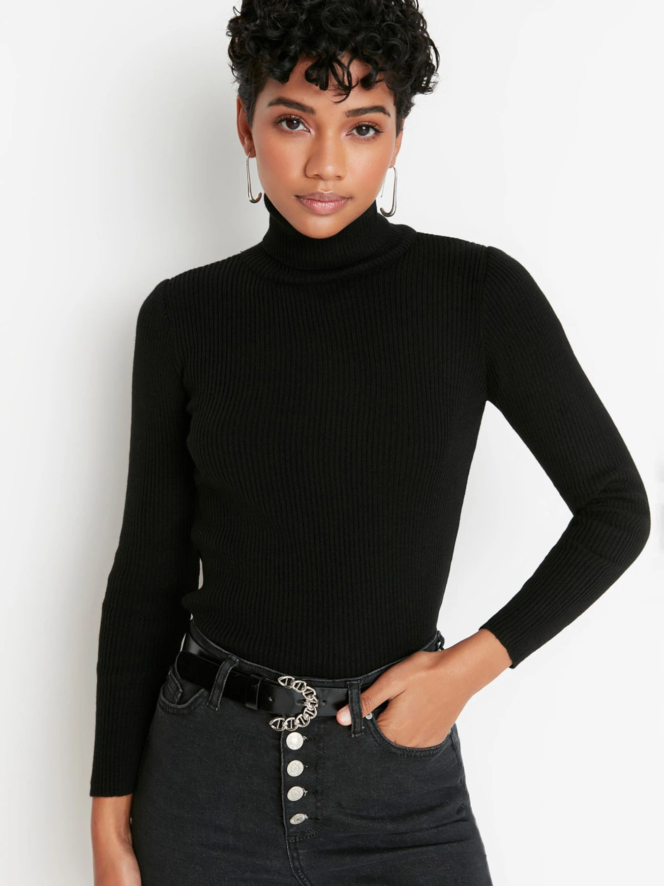 Свитры и кардиганы Trendyol модель TWOAW21KZ1279/Siyah Свитры и кардиганы Trendyol модель TWOAW21KZ1279/Siyah Фото
