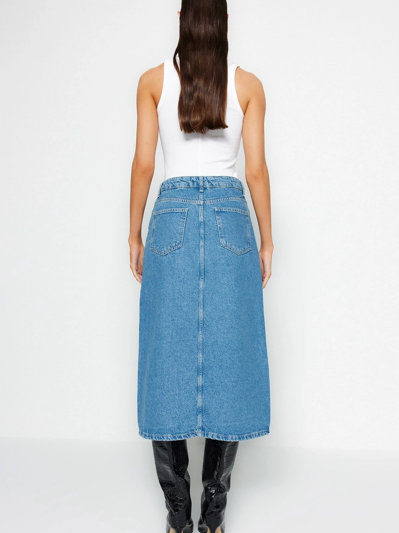 Юбки Trendyol модель TWOAW24ET00086/Mavi Фото