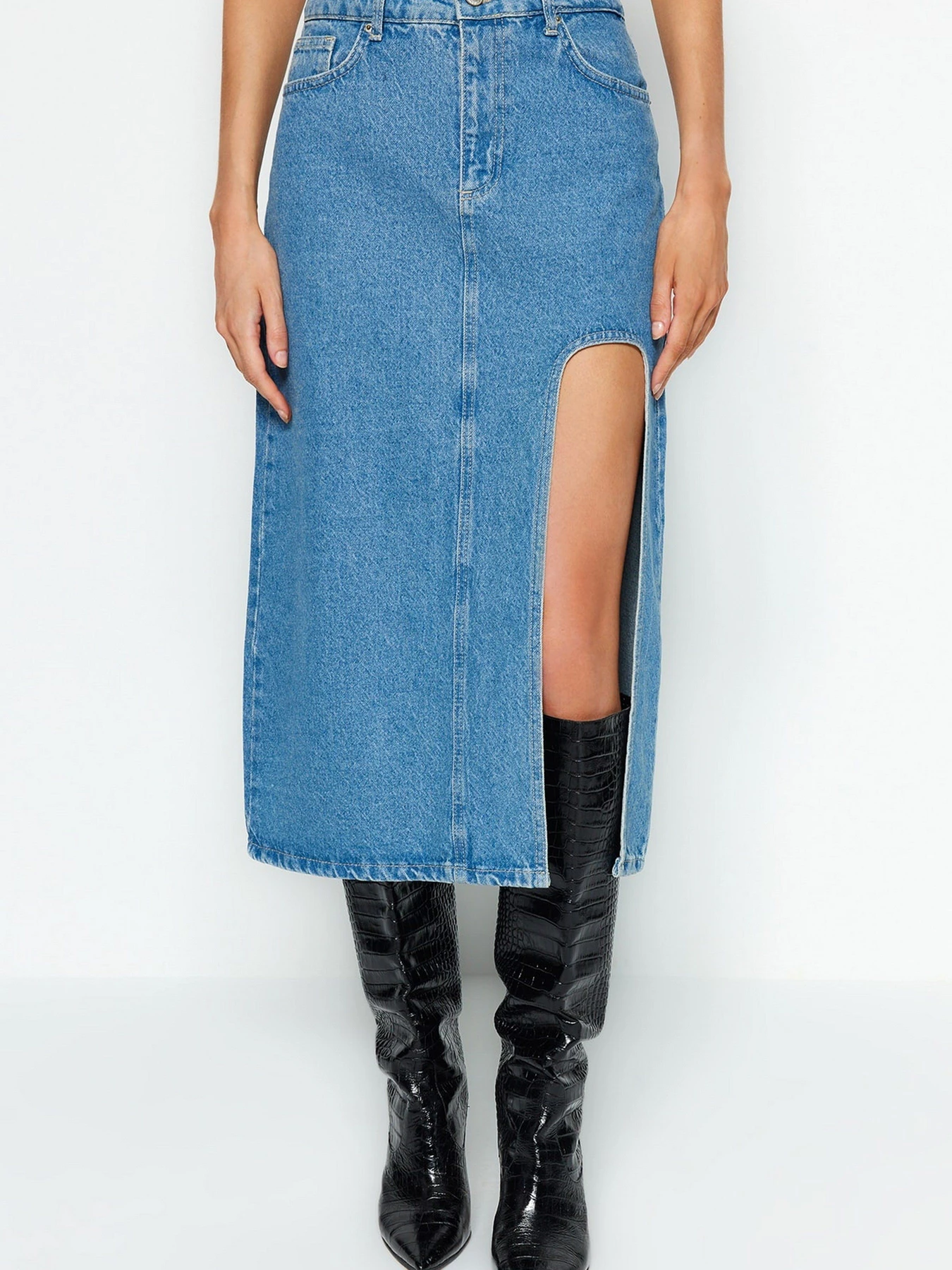 Юбки Trendyol модель TWOAW24ET00086/Mavi Фото