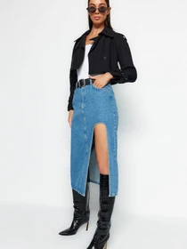 Юбки Trendyol модель TWOAW24ET00086/Mavi Фото