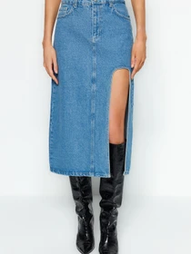 Юбки Trendyol модель TWOAW24ET00086/Mavi Фото
