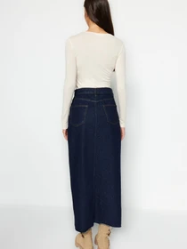 Юбки Trendyol модель TWOSS23ET00290/Koyu Mavi Фото