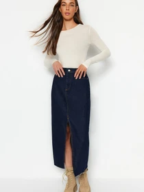 Юбки Trendyol модель TWOSS23ET00290/Koyu Mavi Фото