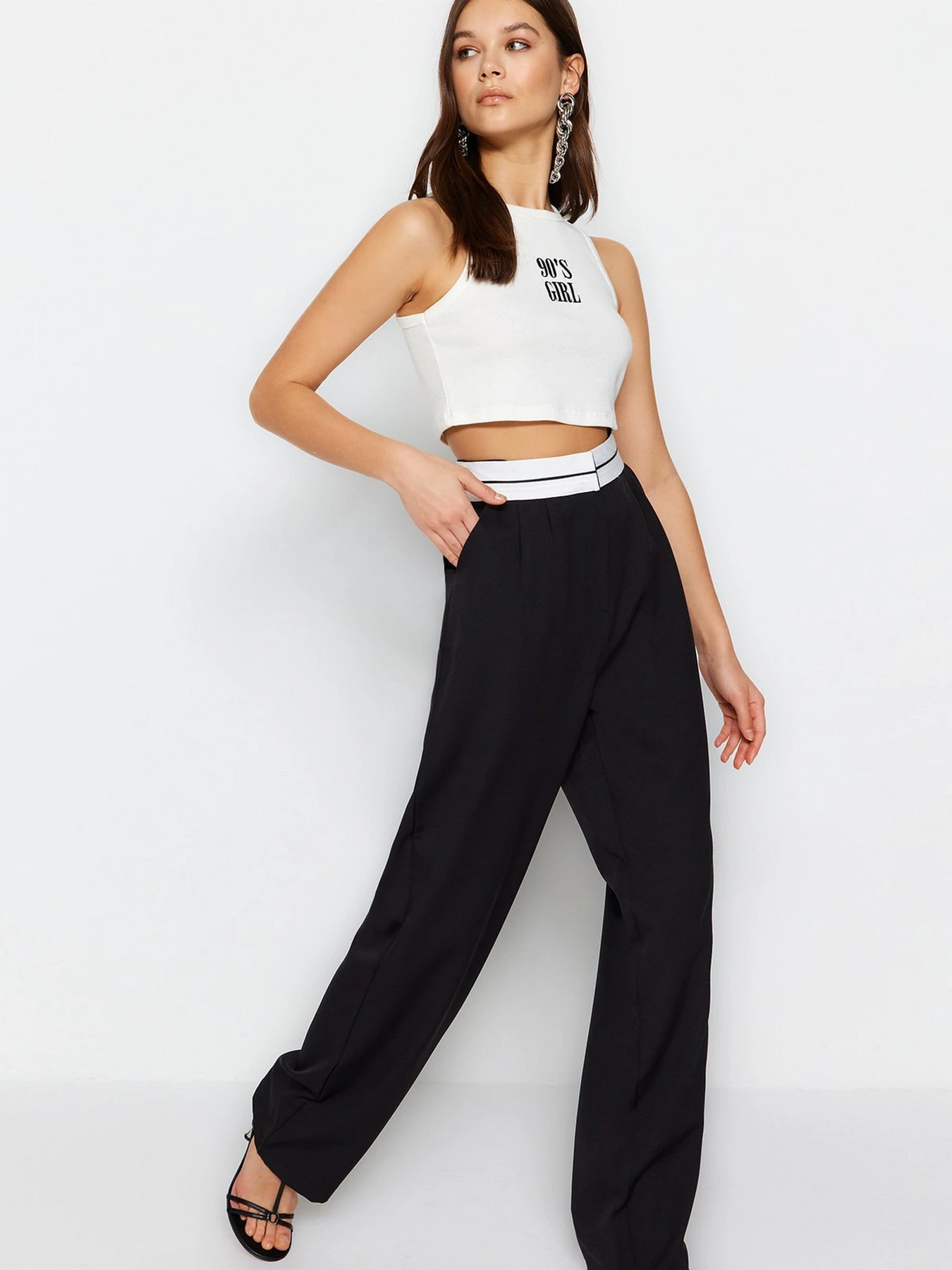 Брюки Trendyol модель TWOSS23PL00150/Siyah Фото