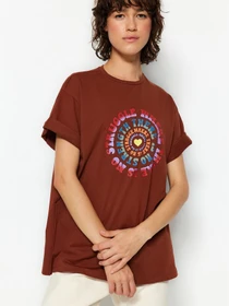 Футболки і поло Trendyol модель TWOSS23TS00250/Kahverengi Фото