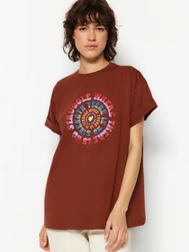 Футболки і поло Trendyol модель TWOSS23TS00250/Kahverengi Фото