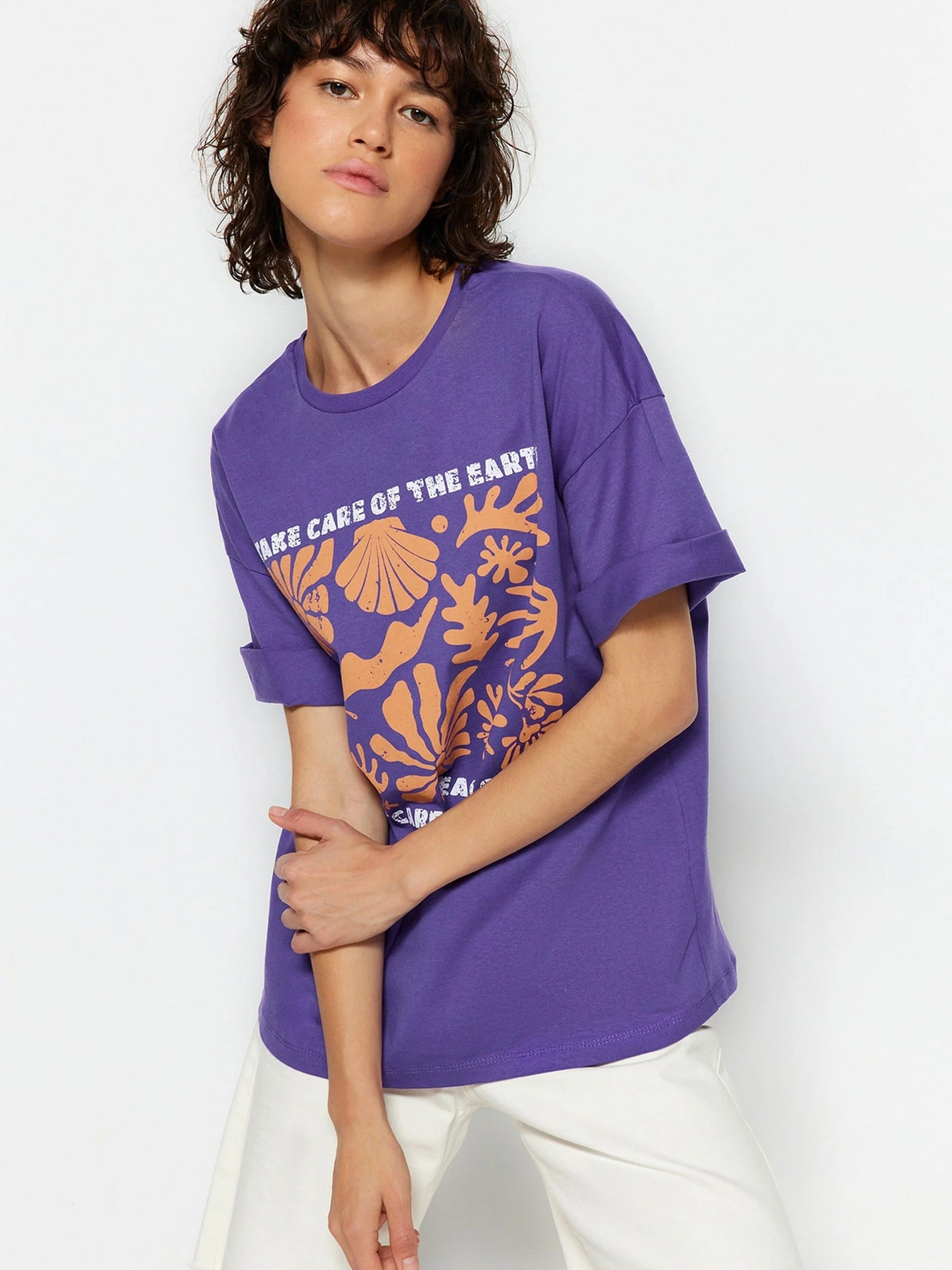 Футболки и поло Trendyol модель TWOSS23TS00351/Mor Фото