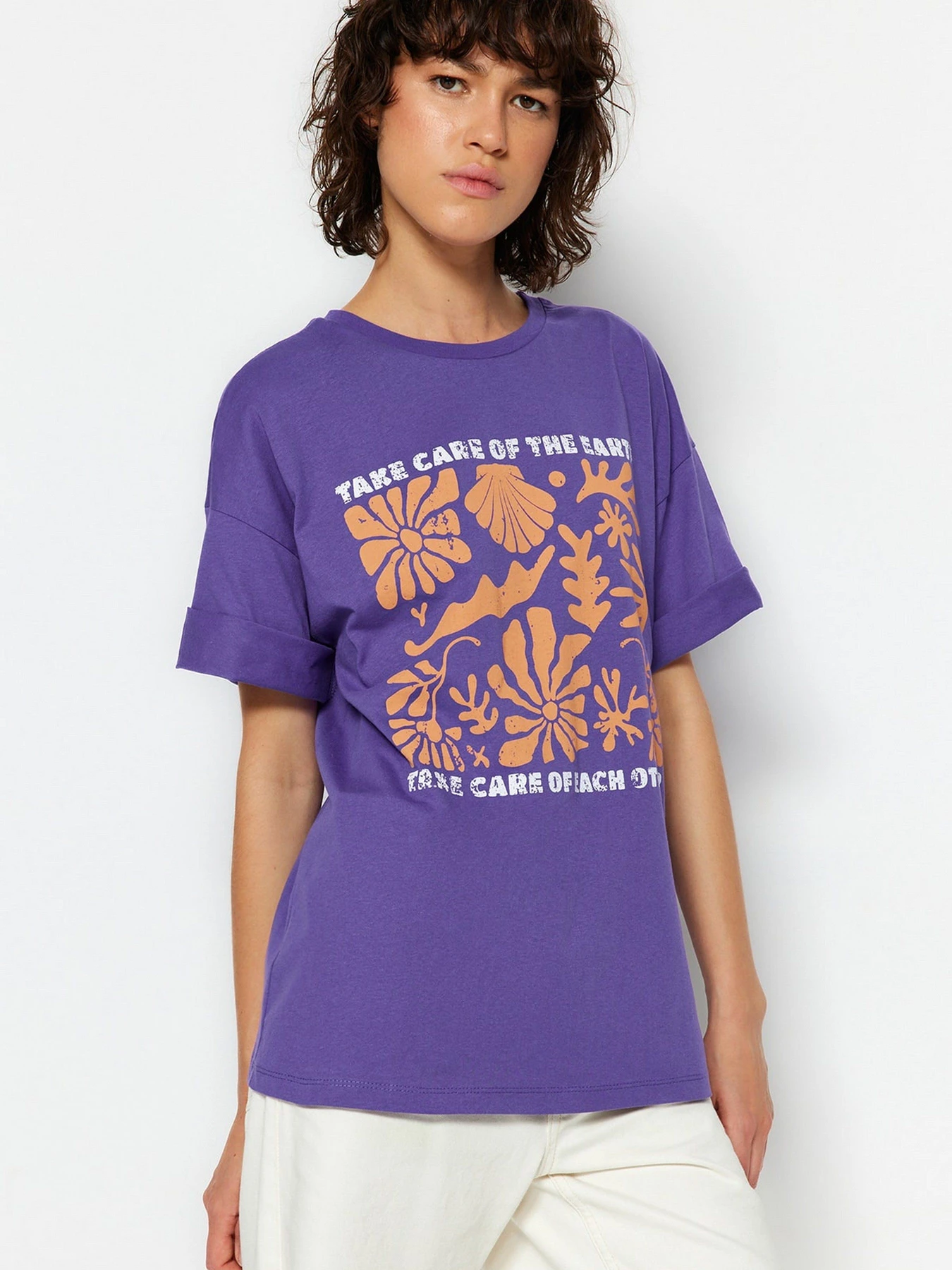 Футболки и поло Trendyol модель TWOSS23TS00351/Mor Фото