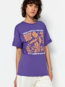 Футболки и поло Trendyol модель TWOSS23TS00351/Mor Фото