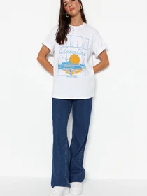 Футболки и поло Trendyol модель TWOSS23TS00364/Beyaz Фото