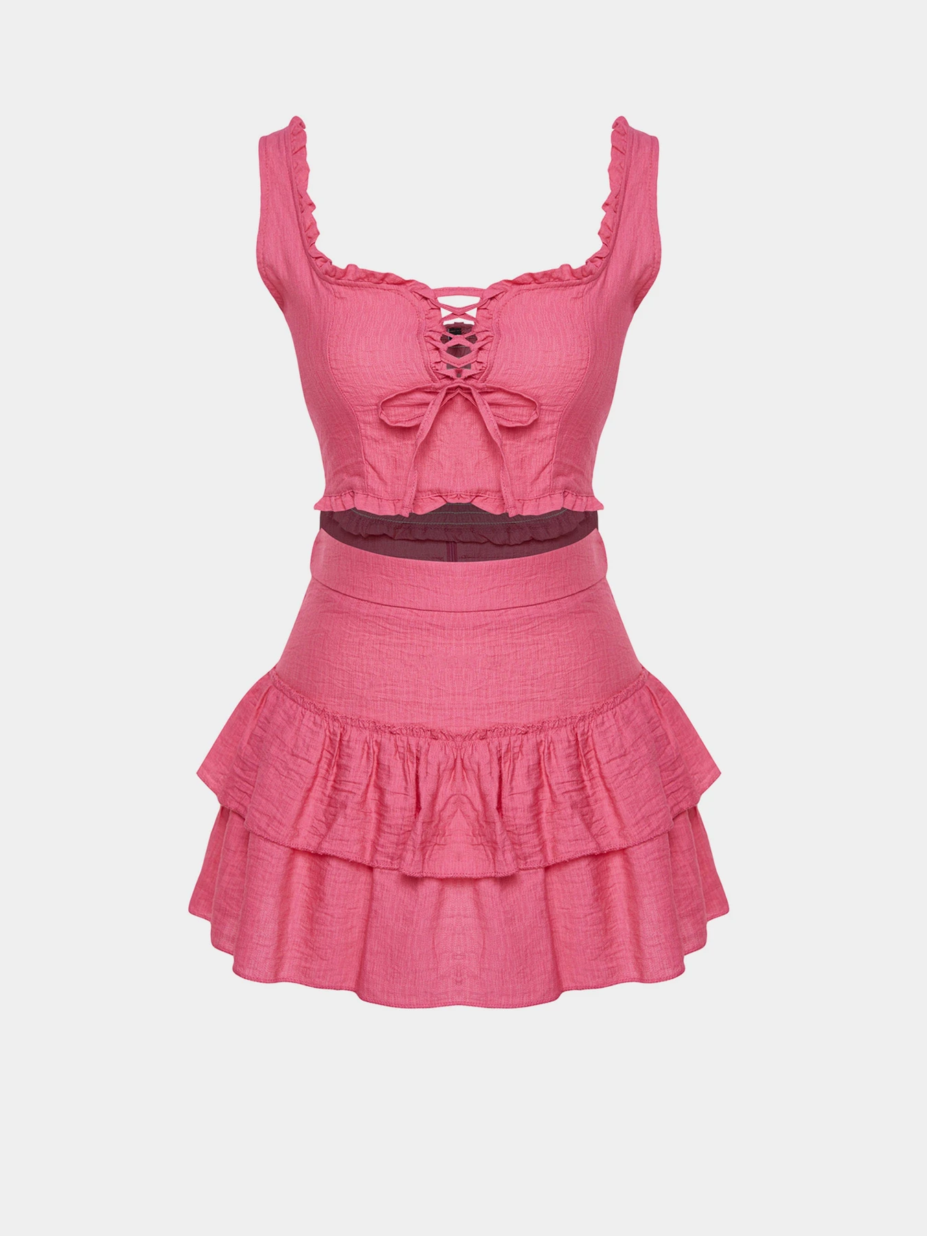 Костюмы Trendyol модель TBESS21AU0093/Fusya*002 Костюмы Trendyol модель TBESS21AU0093/Fusya*002 Фото