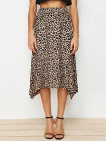 Юбки Trendyol модель TWOAW20ET0440/Kahverengi Фото