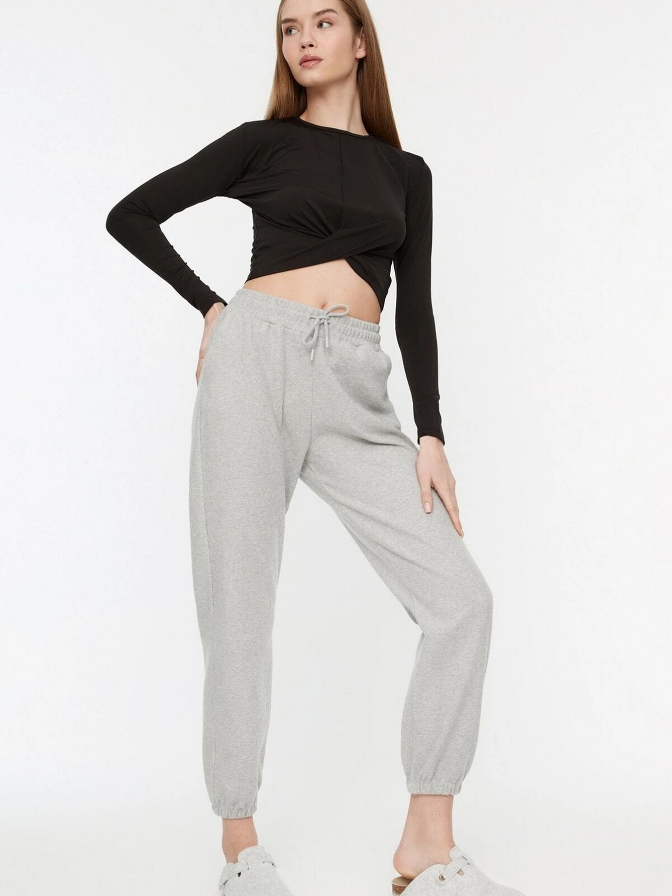 Брюки Trendyol модель TWOAW21EA0168/Gri Фото