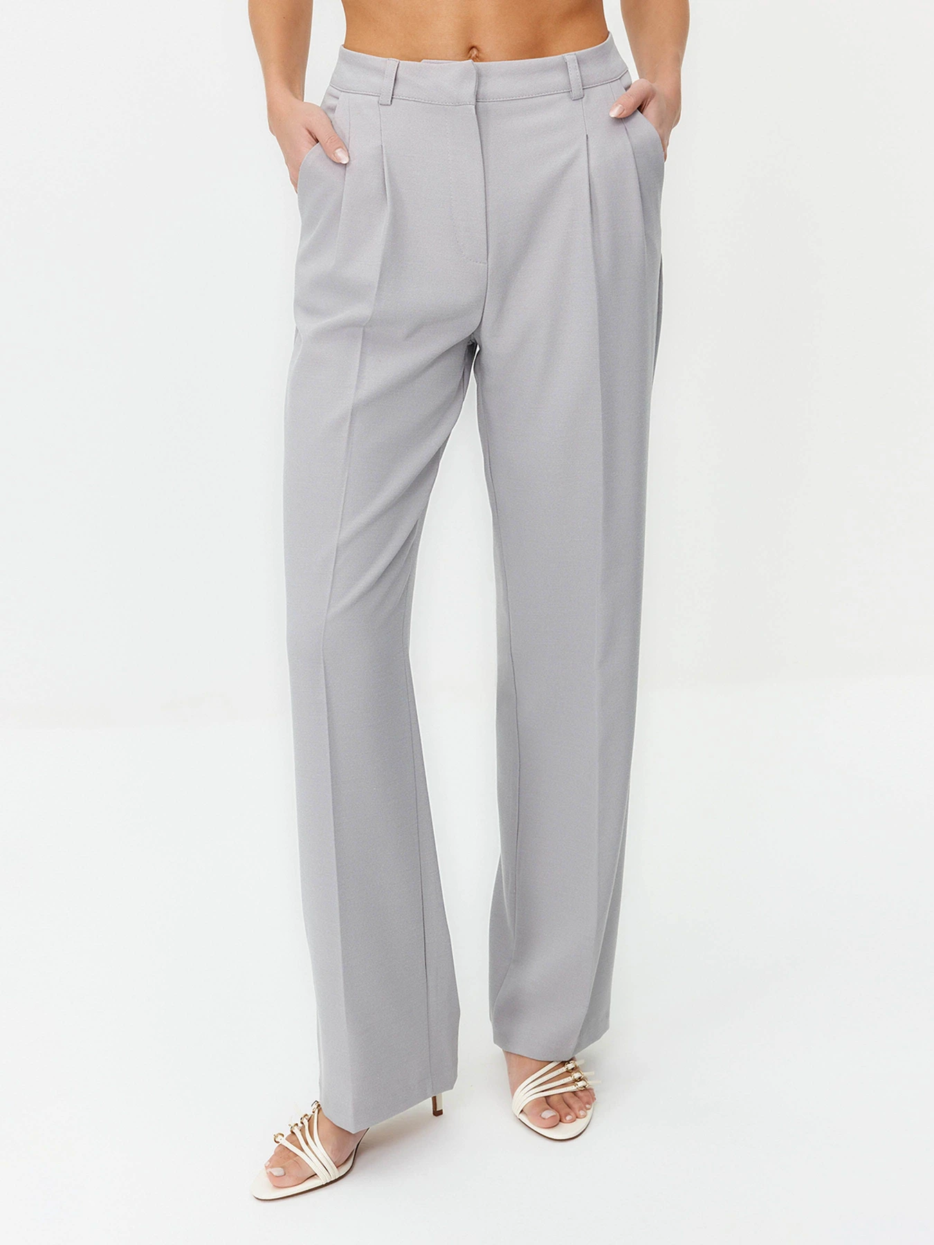 Штани Trendyol модель TWOAW23PL00401/Gri Фото