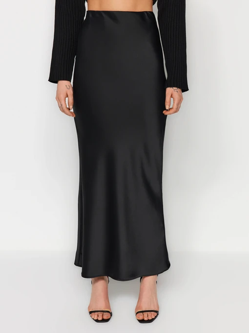 Юбки Trendyol модель TWOAW24ET00358/Siyah Фото