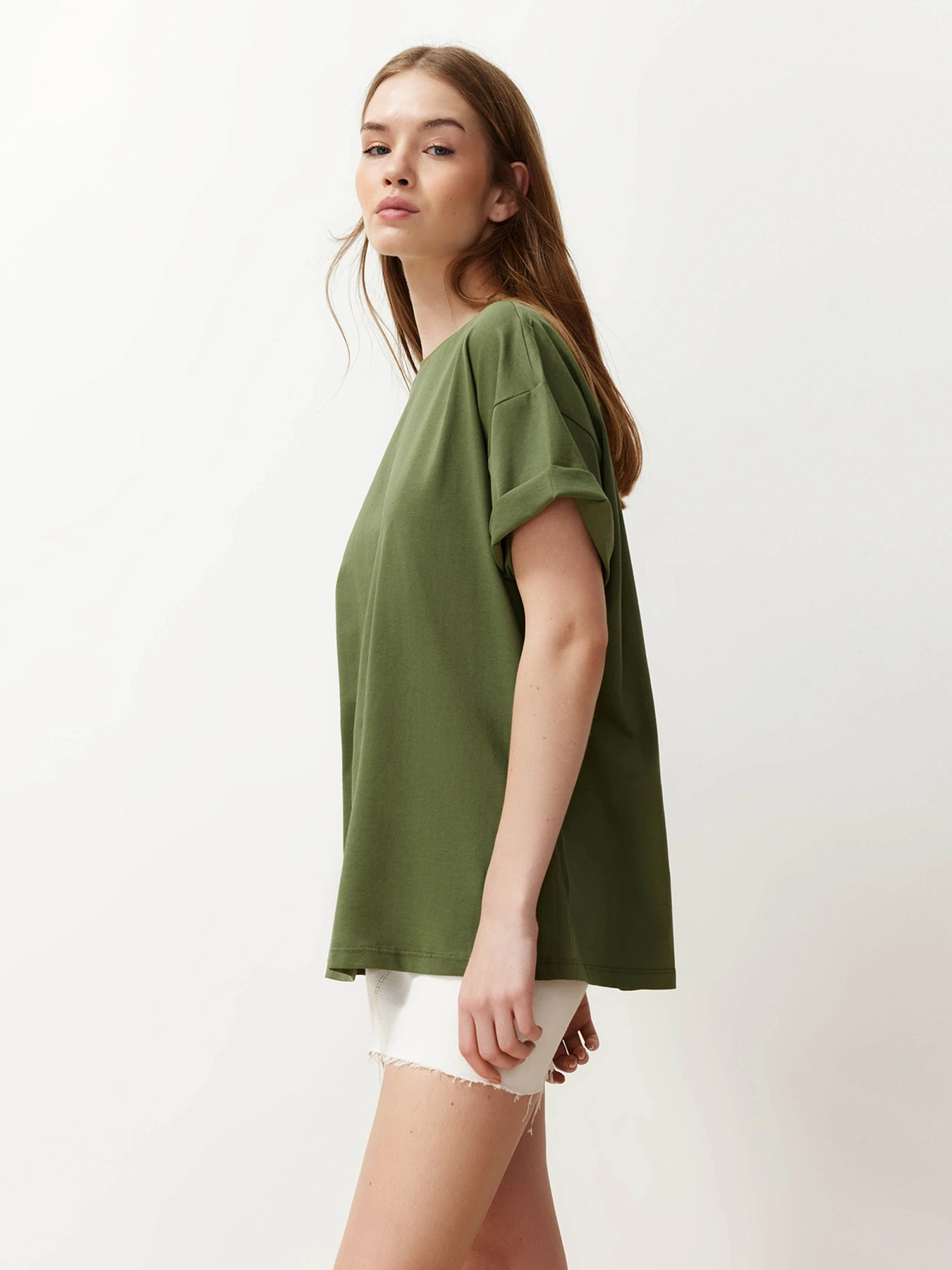 Футболки і поло Trendyol модель TWOSS20TS0134/Haki Футболки і поло Trendyol модель TWOSS20TS0134/Haki Фото
