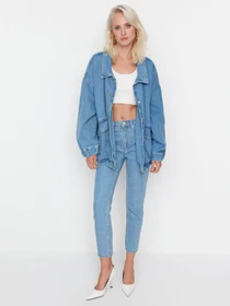 Куртки и дубленки Trendyol модель TWOSS21CE0289/Mavi Фото