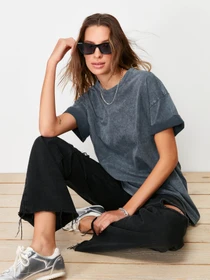 Футболки и поло Trendyol модель TWOSS23TS00109/Antrasit Фото
