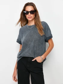 Футболки и поло Trendyol модель TWOSS23TS00109/Antrasit Фото