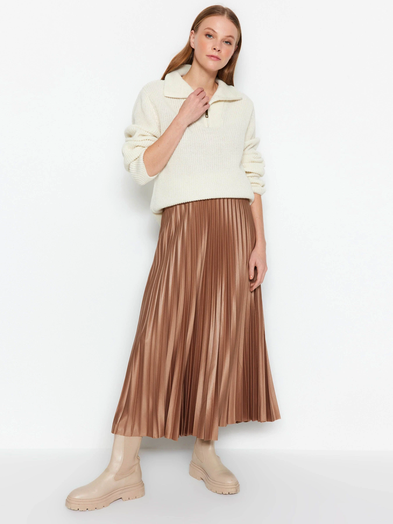 Юбки Trendyol модель TWOSS24ET00041/Vizon Фото
