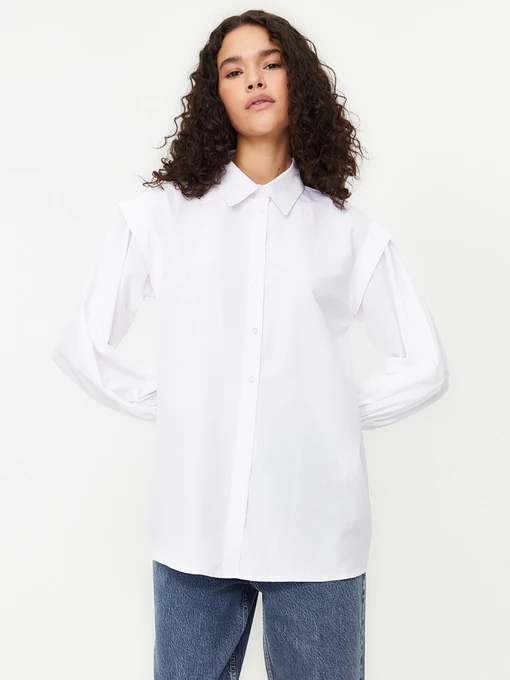 Рубашки Trendyol модель TCTSS24TG00023/Ekru Фото