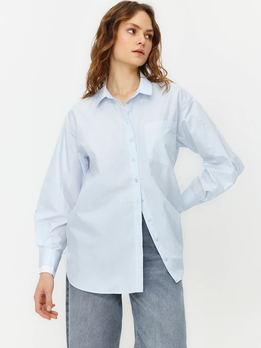 Рубашки Trendyol модель TWOSS24GO00073/Acik Mavi Фото