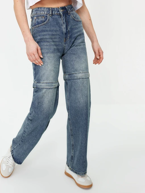 Джинсы Trendyol модель TWOSS24JE00047/Koyu Mavi Фото