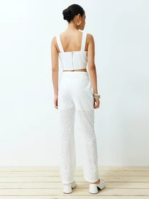 Брюки Trendyol модель TWOSS24PL00090/Ekru Фото