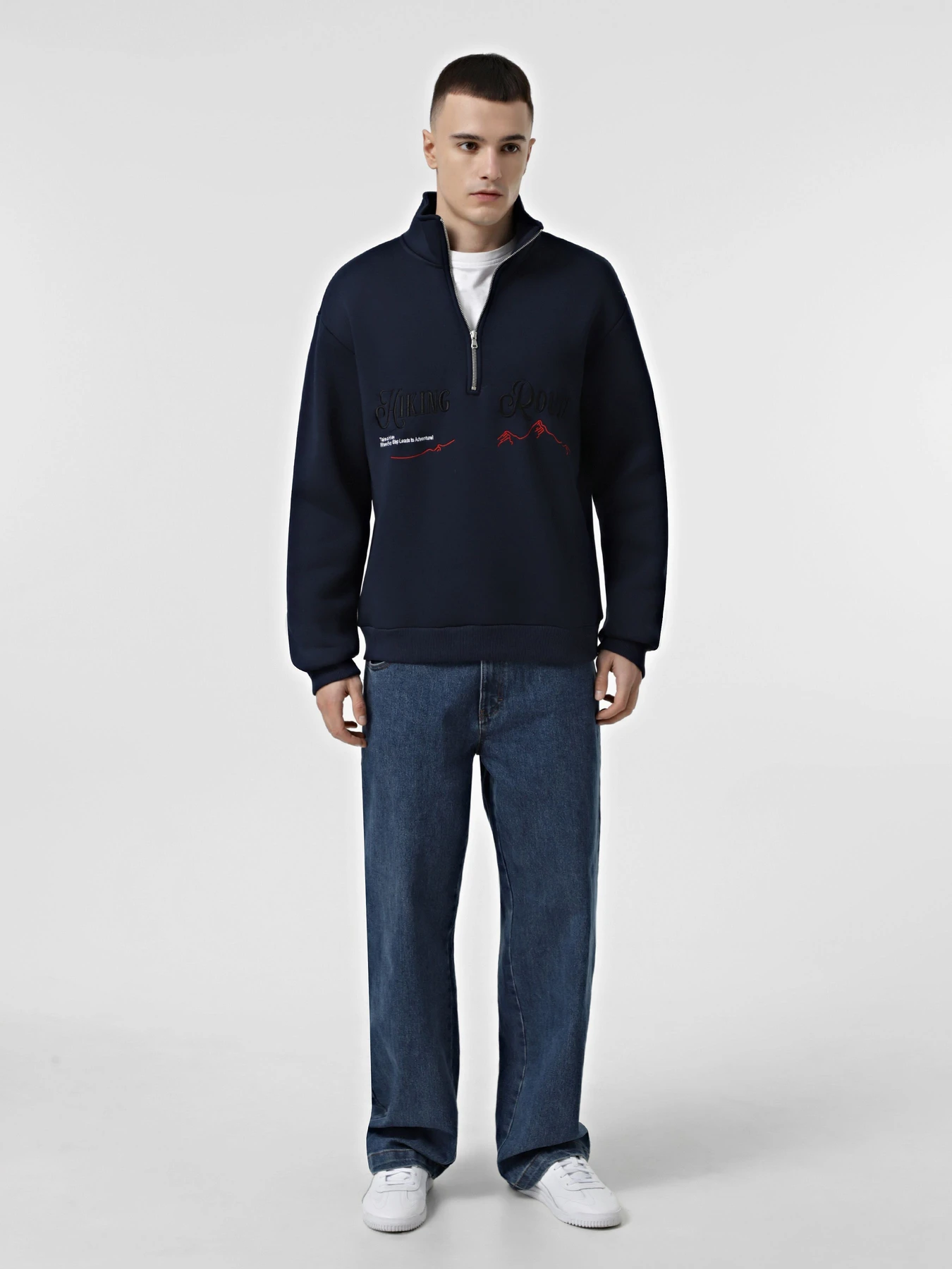 Худі та світшоти Trendyol модель TMNAW25SW00073/Indigo*002 Худі та світшоти Trendyol модель TMNAW25SW00073/Indigo*002 Фото