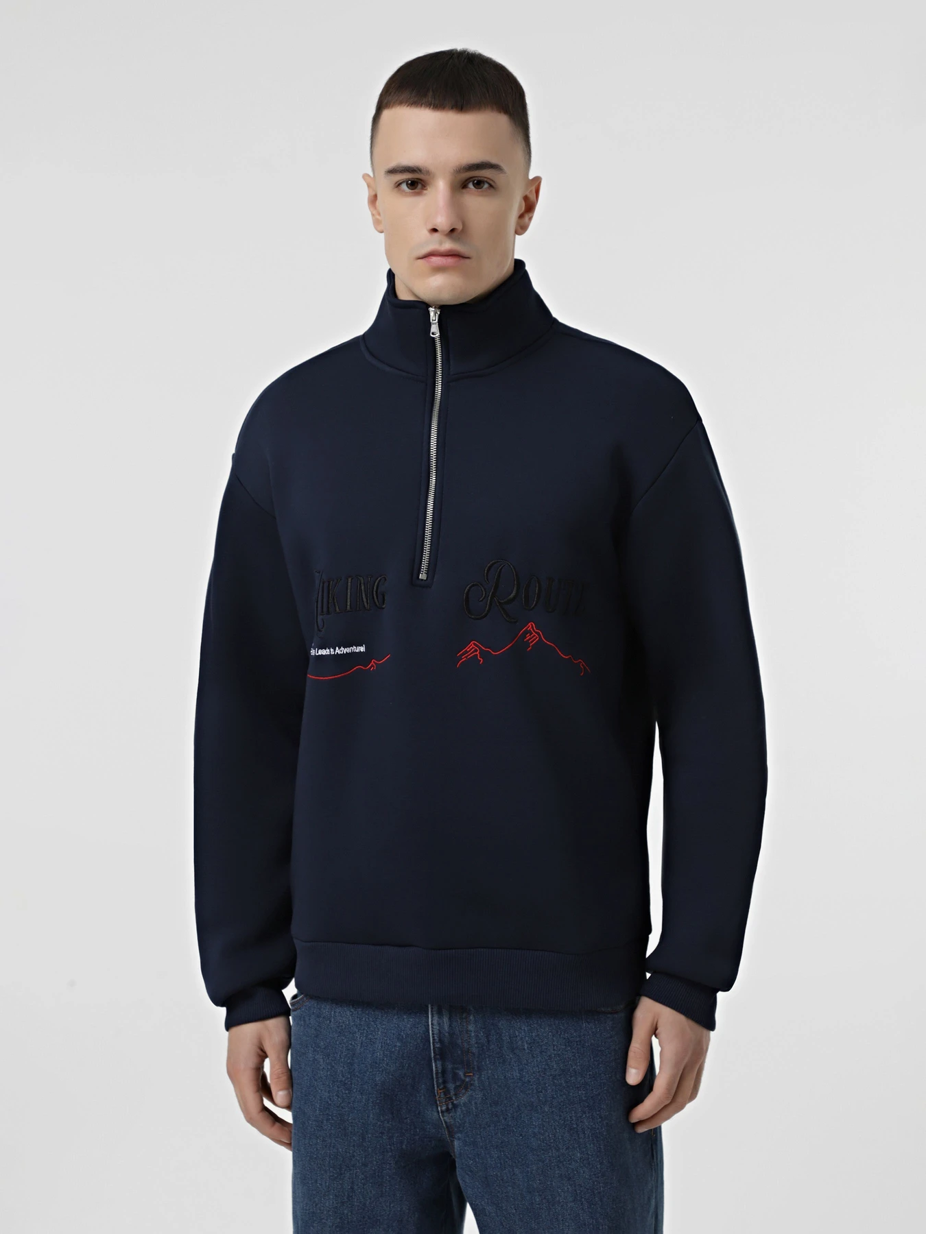 Худі та світшоти Trendyol модель TMNAW25SW00073/Indigo*002 Худі та світшоти Trendyol модель TMNAW25SW00073/Indigo*002 Фото