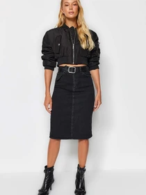 Юбки Trendyol модель TWOSS21ET0297/Siyah Фото