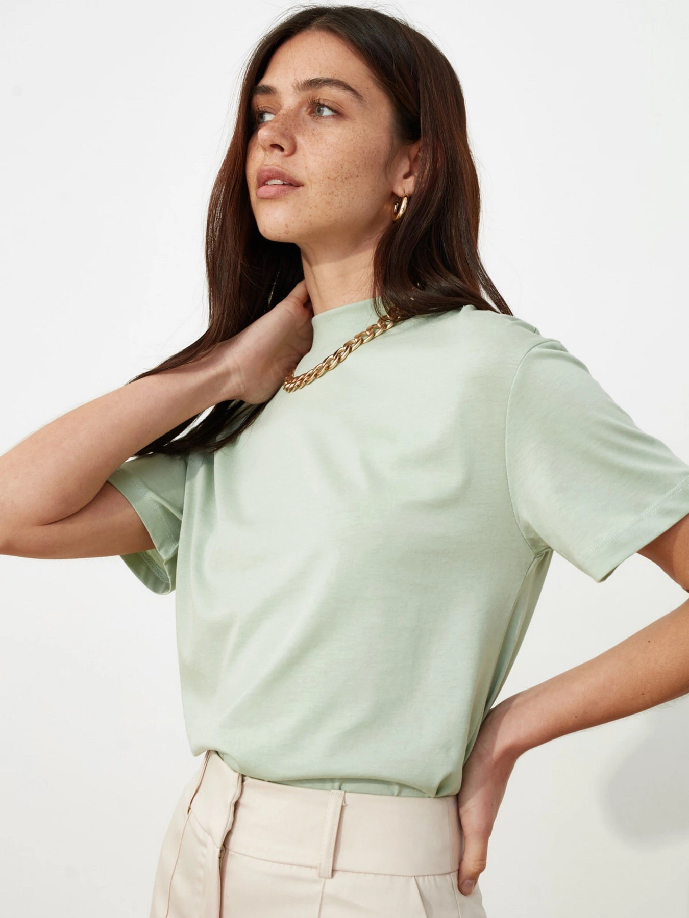 Футболки і поло Trendyol модель TWOAW20TS0096/Mint Футболки і поло Trendyol модель TWOAW20TS0096/Mint Фото
