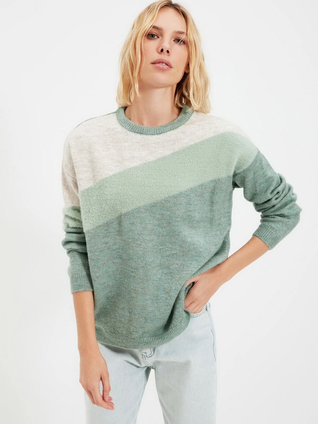 Свитры и кардиганы Trendyol модель TWOAW20KZ0082/Mint Свитры и кардиганы Trendyol модель TWOAW20KZ0082/Mint Фото