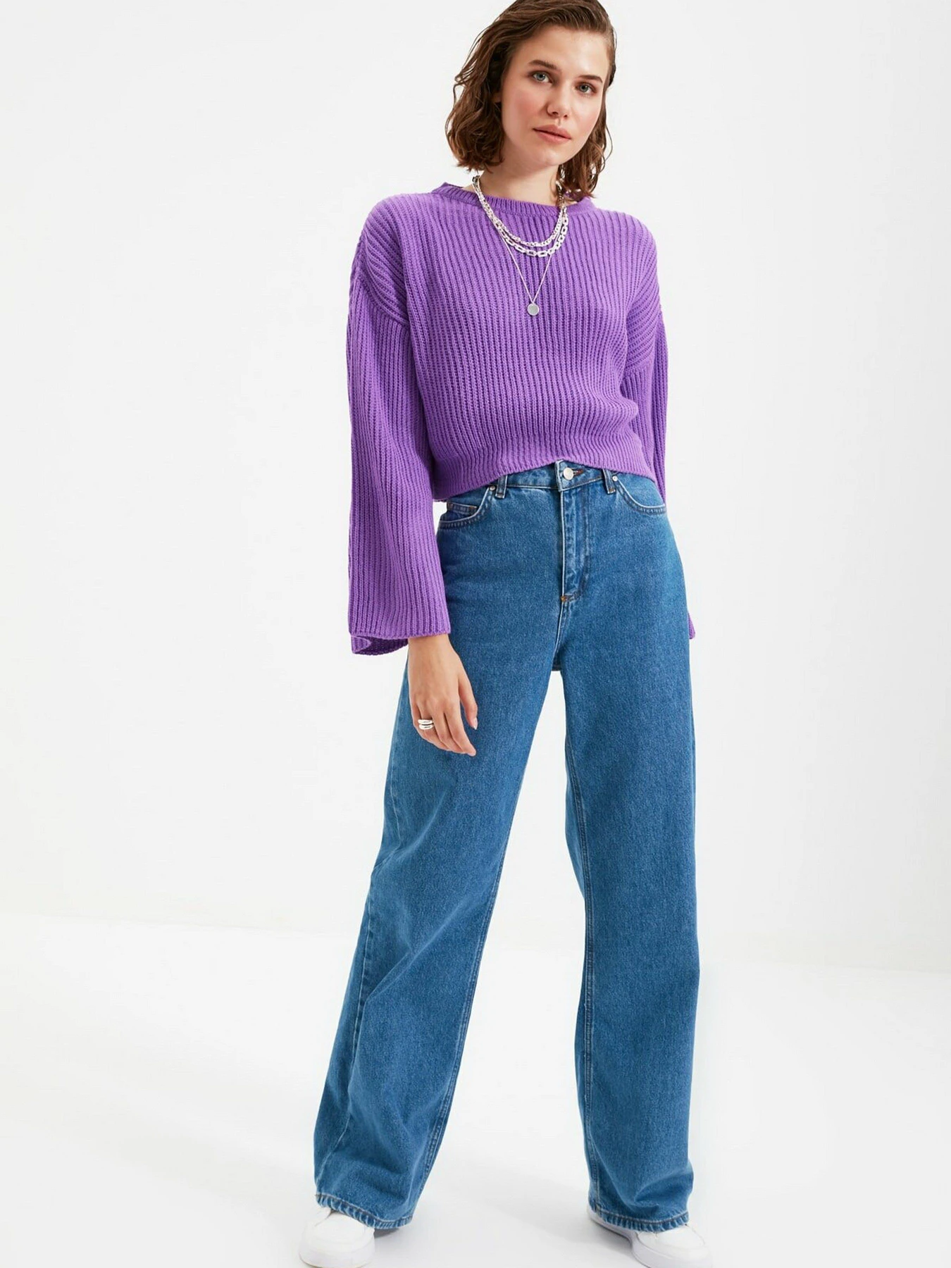 Свитры и кардиганы Trendyol модель TWOAW20KZ0743/Mor Свитры и кардиганы Trendyol модель TWOAW20KZ0743/Mor Фото
