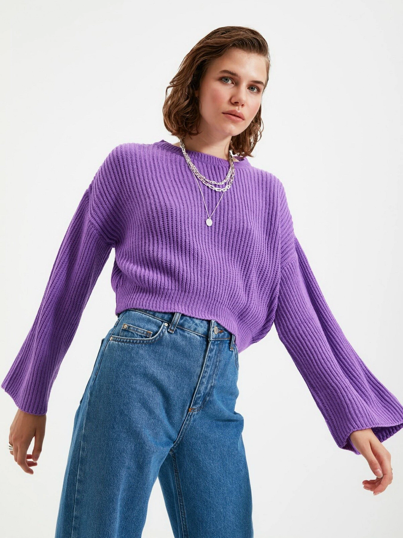 Свитры и кардиганы Trendyol модель TWOAW20KZ0743/Mor Свитры и кардиганы Trendyol модель TWOAW20KZ0743/Mor Фото