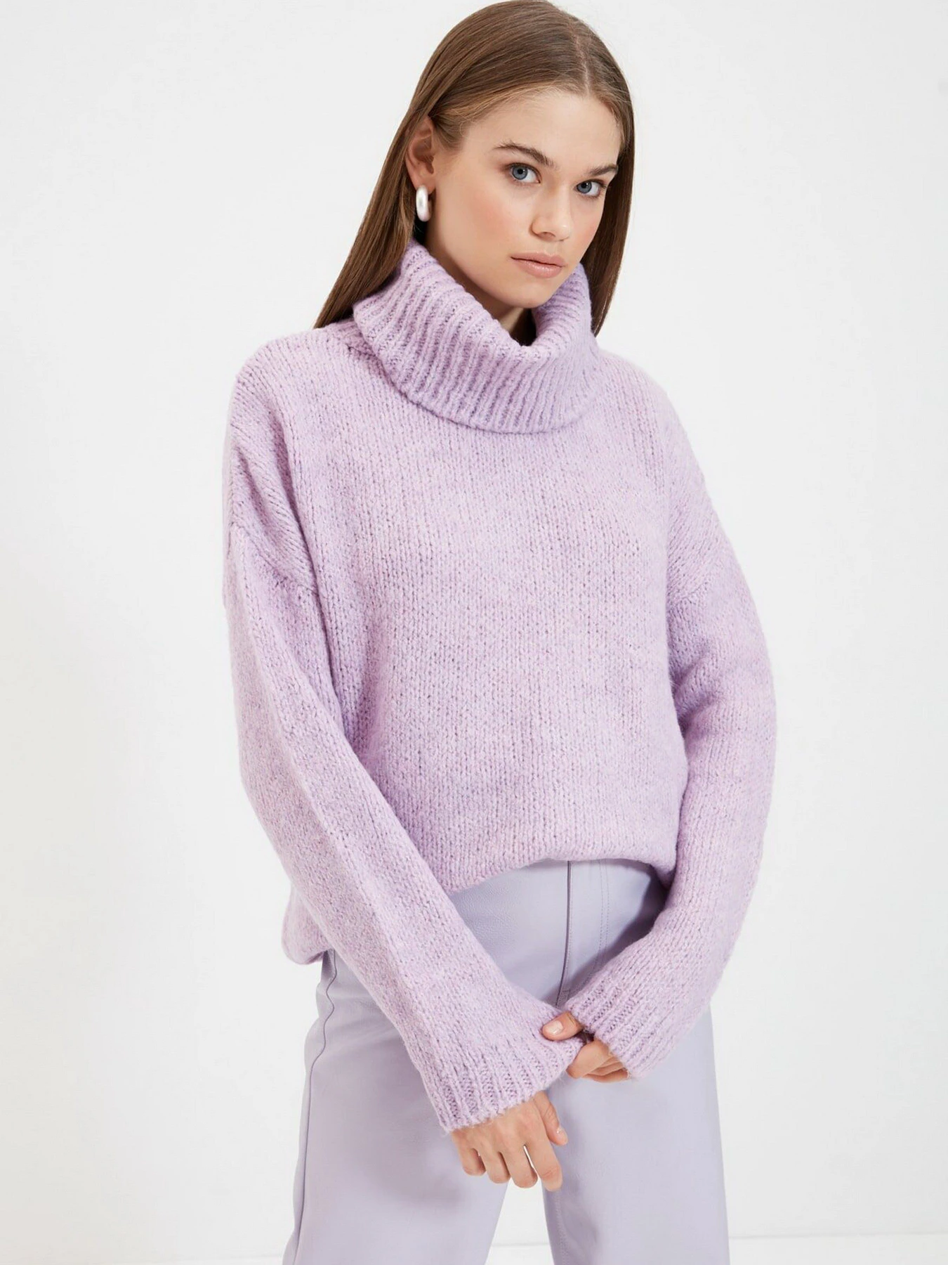 Свитры и кардиганы Trendyol модель TWOAW20KZ1130/Lila Фото