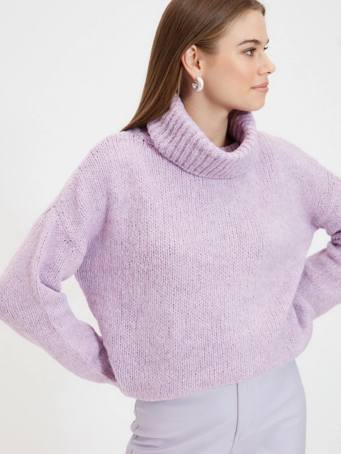 Свитры и кардиганы Trendyol модель TWOAW20KZ1130/Lila Фото