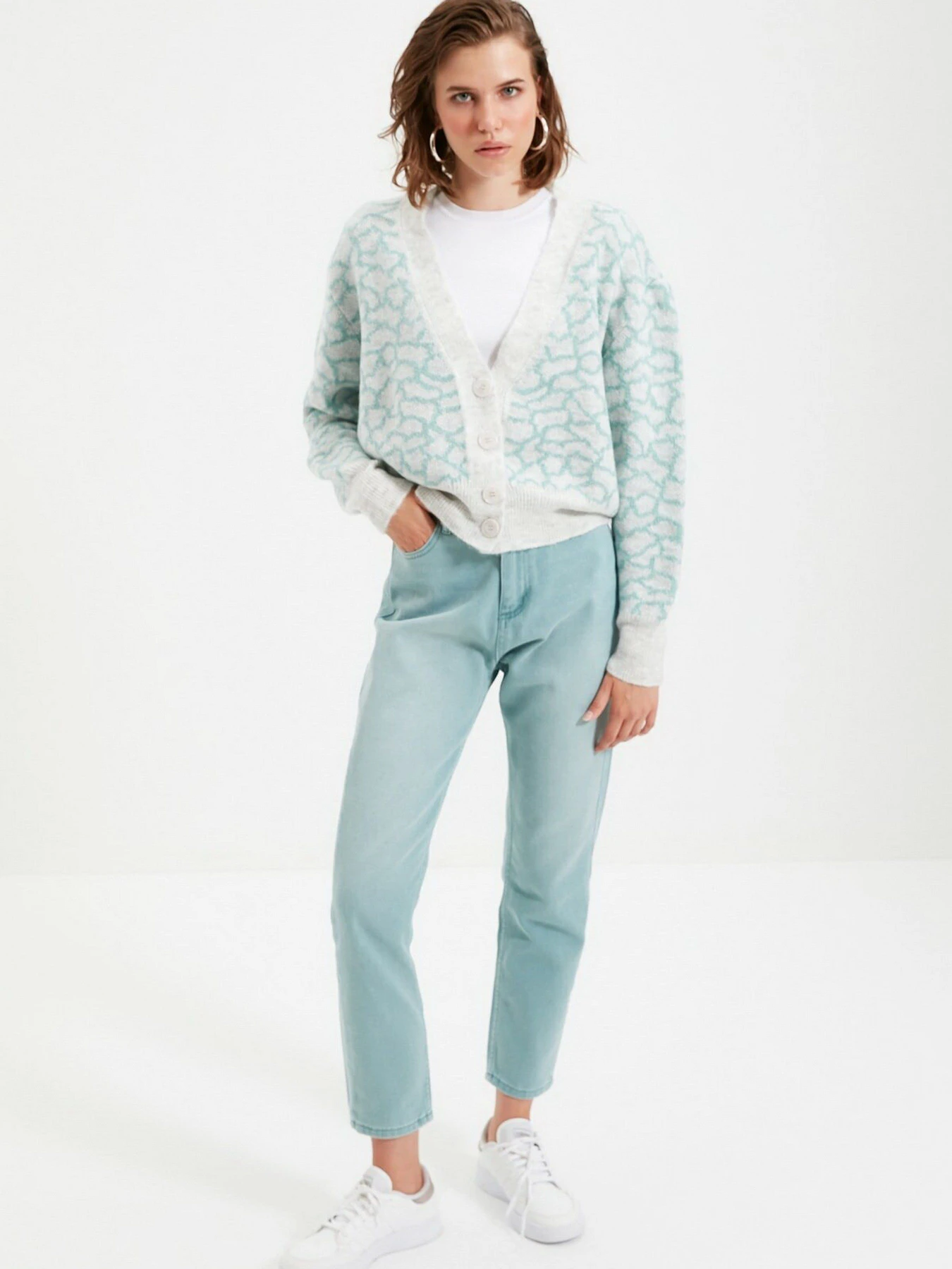 Свитры и кардиганы Trendyol модель TWOAW21HI0005/Mint Свитры и кардиганы Trendyol модель TWOAW21HI0005/Mint Фото