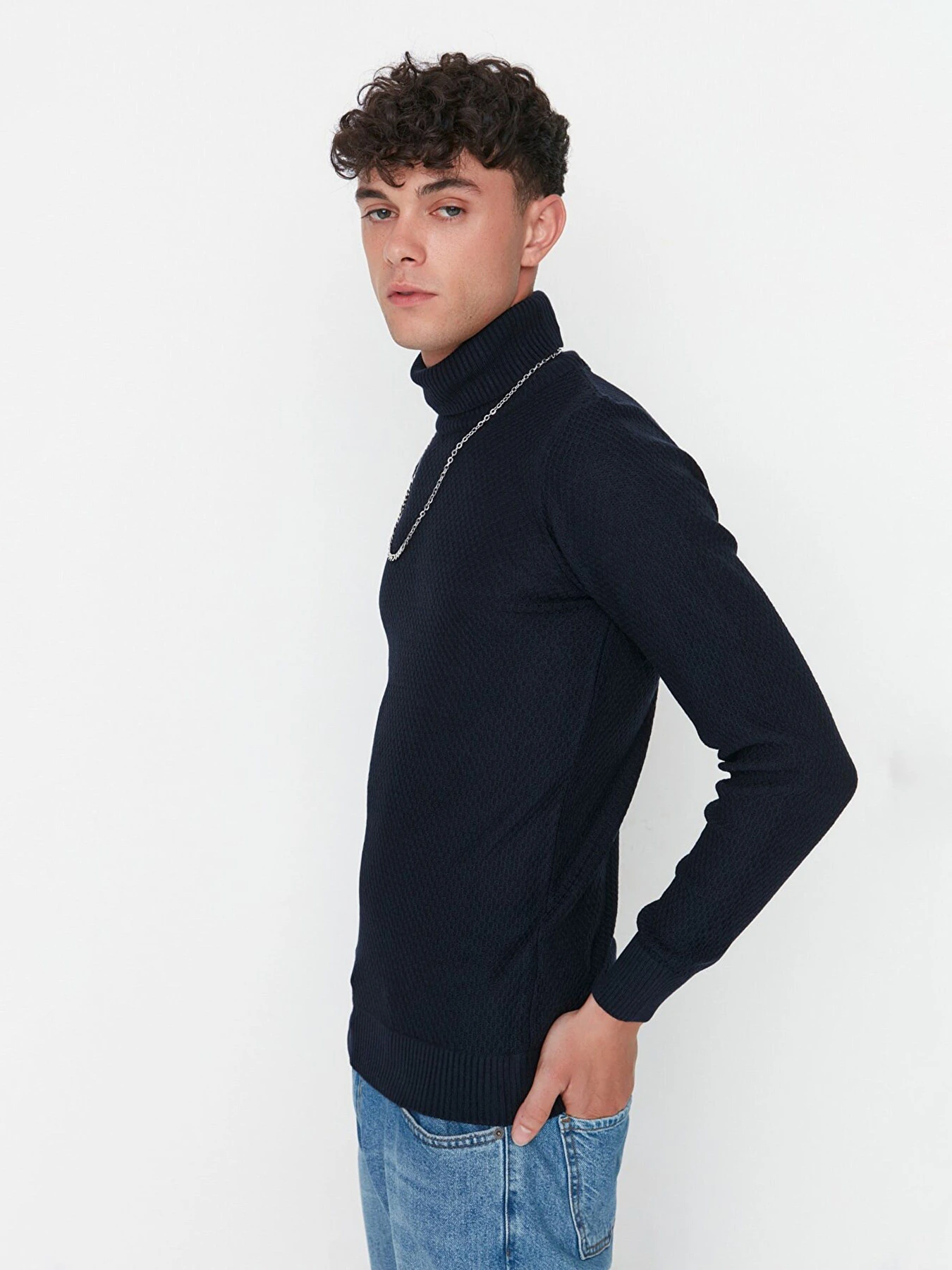 Светри та кардигани Trendyol модель TMNAW21KZ0575/Lacivert Светри та кардигани Trendyol модель TMNAW21KZ0575/Lacivert Фото