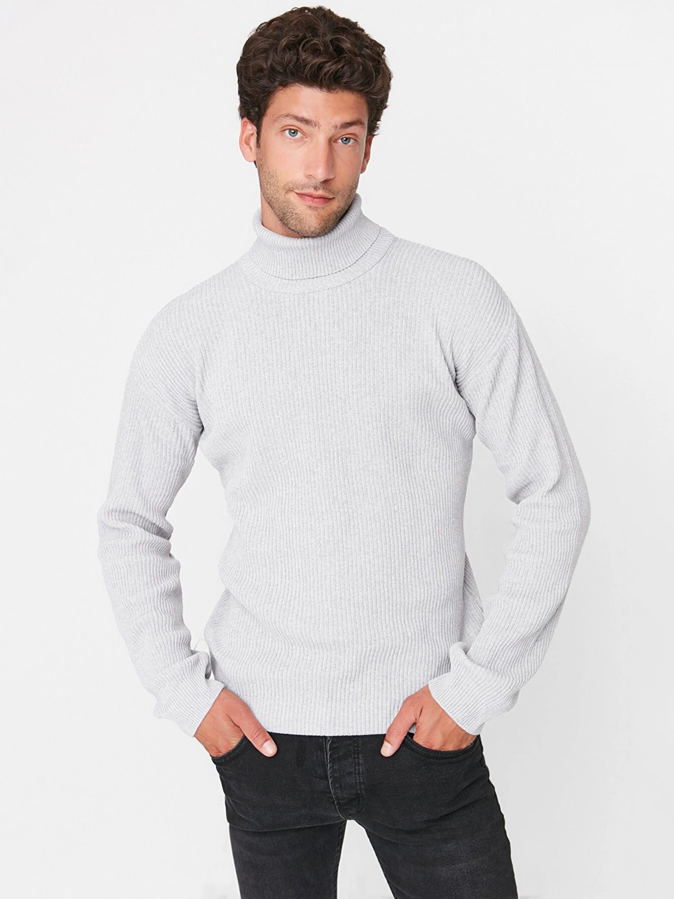 Светри та кардигани Trendyol модель TMNAW22KZ1289/Gri Светри та кардигани Trendyol модель TMNAW22KZ1289/Gri Фото