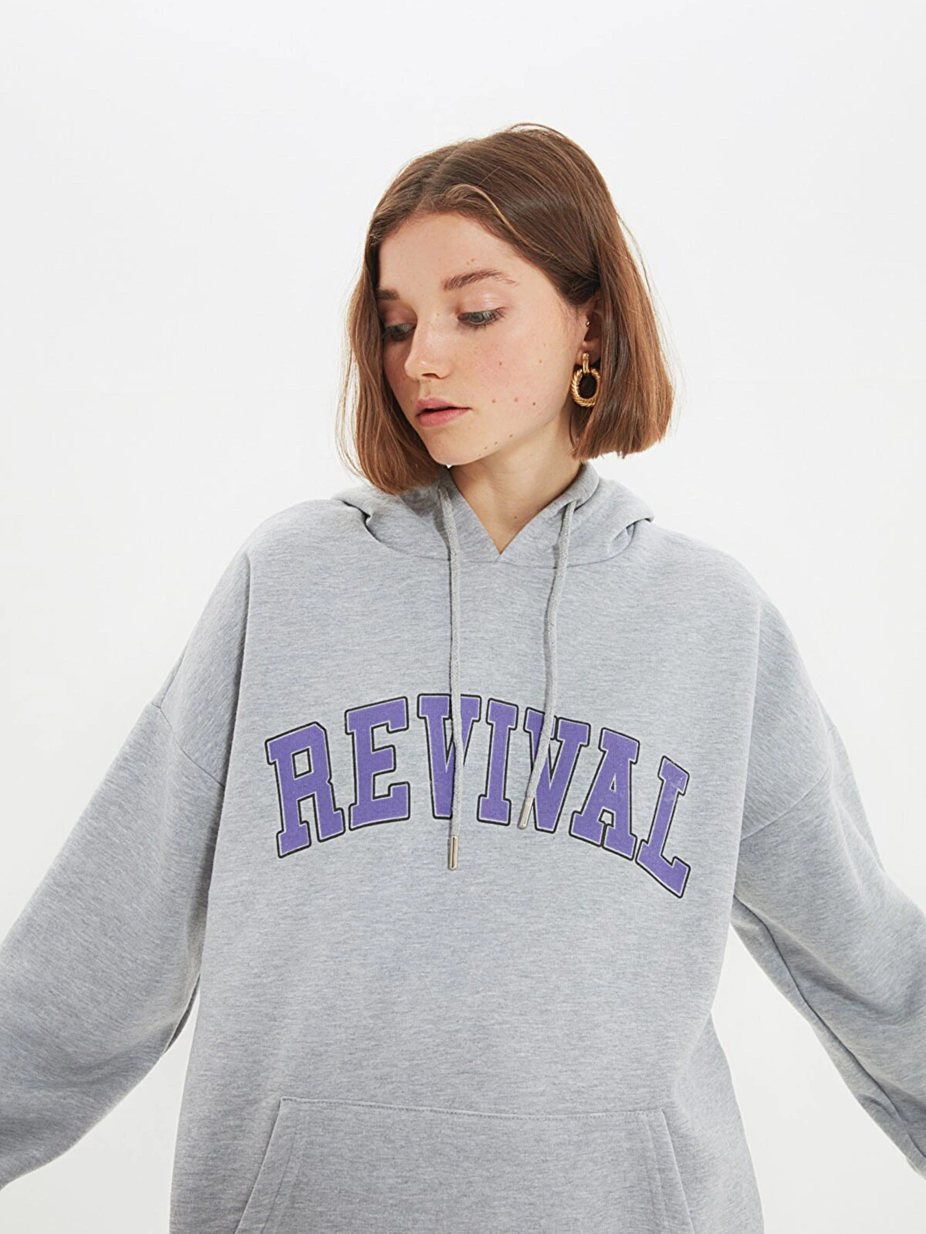 Худи и свитшоты Trendyol модель TMNAW22SW1462/Gri Худи и свитшоты Trendyol модель TMNAW22SW1462/Gri Фото