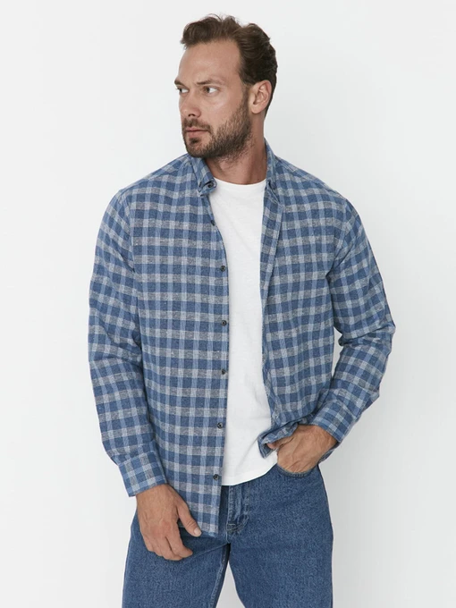 Сорочки Trendyol модель TMNAW23GO00174/Mavi Фото