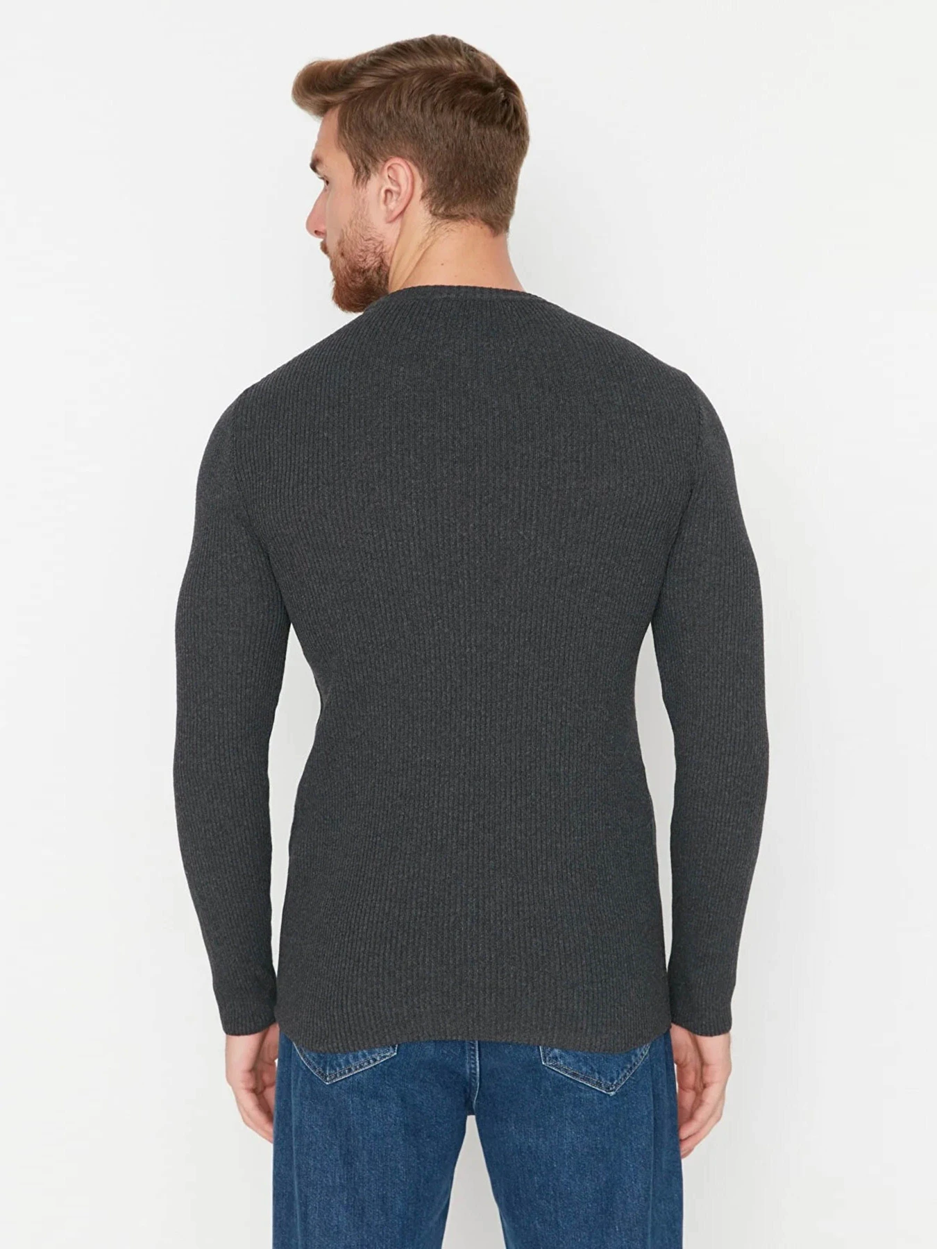 Светри та кардигани Trendyol модель TMNAW23KZ00195/Antrasit Светри та кардигани Trendyol модель TMNAW23KZ00195/Antrasit Фото