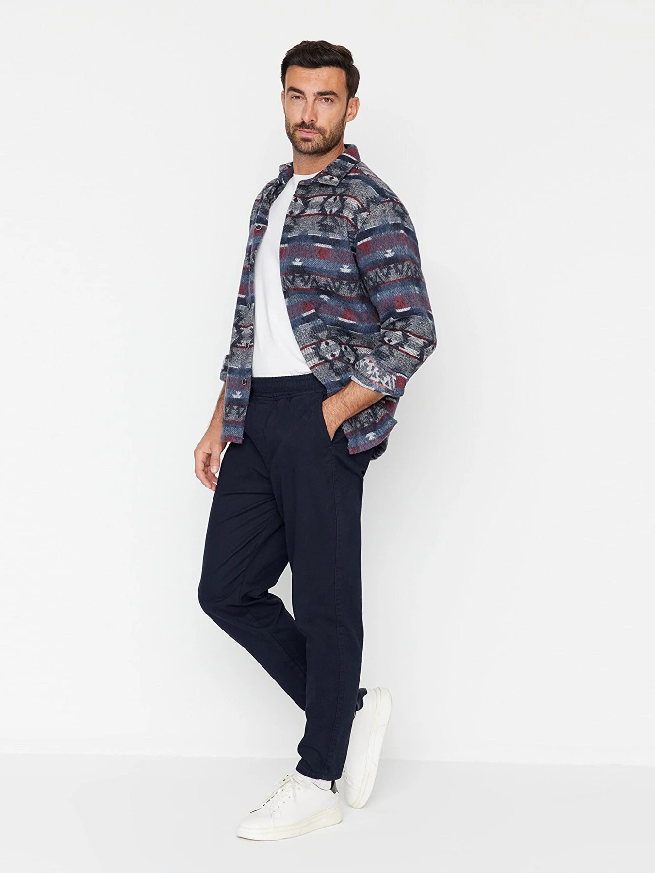 Штани Trendyol модель TMNAW23PL00033/Lacivert Штани Trendyol модель TMNAW23PL00033/Lacivert Фото