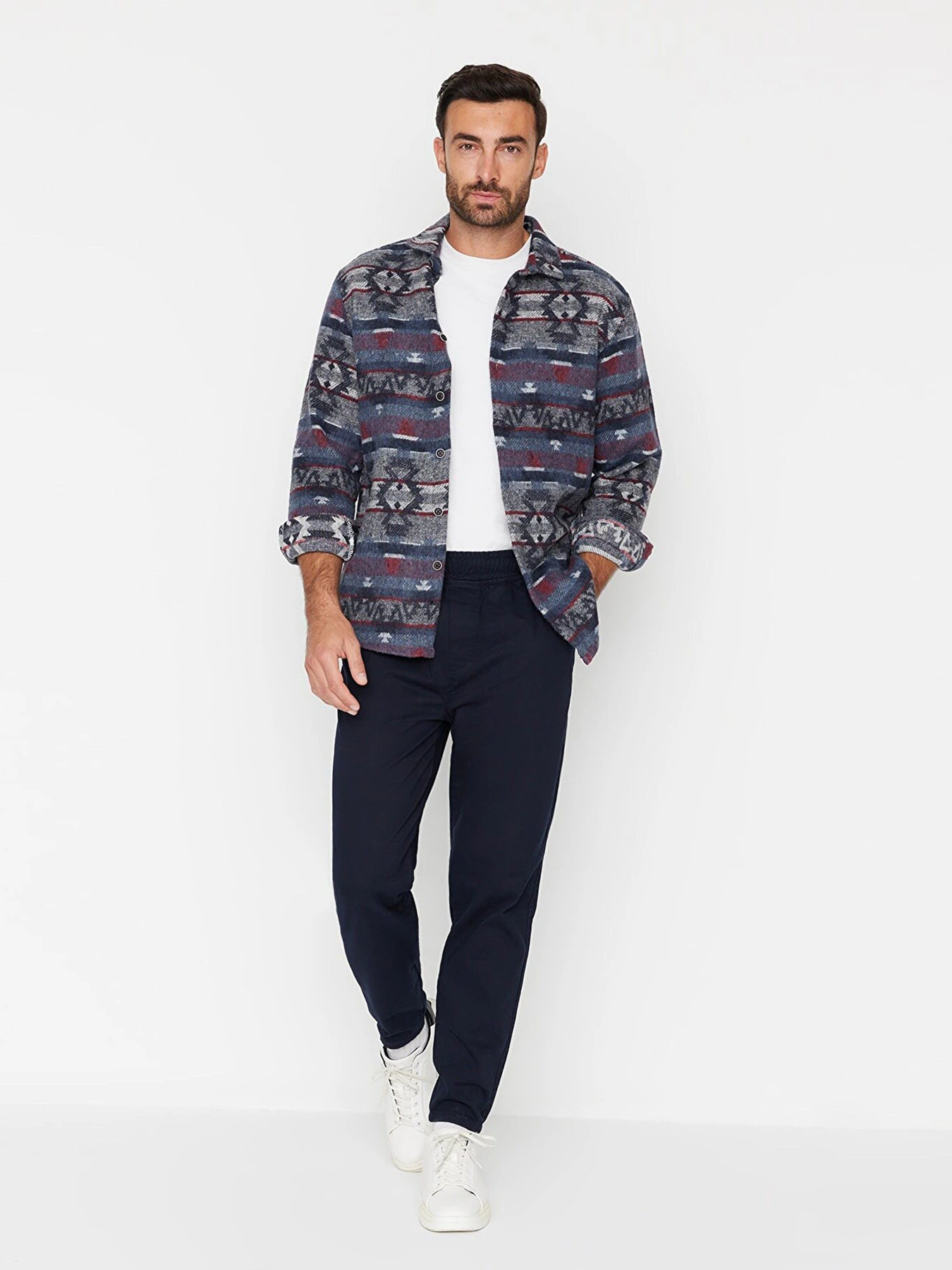 Штани Trendyol модель TMNAW23PL00033/Lacivert Штани Trendyol модель TMNAW23PL00033/Lacivert Фото