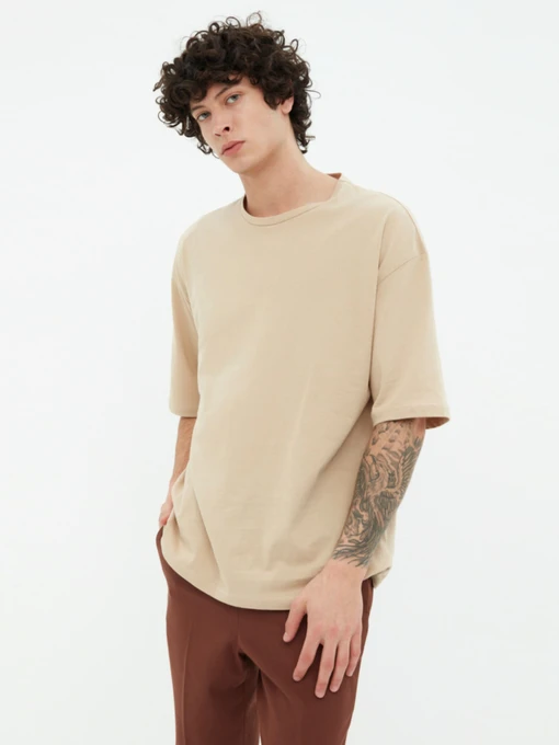 Футболки и поло Trendyol модель TMNSS21TS2037/Bej Фото