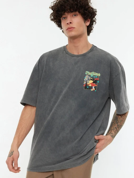 Футболки и поло Trendyol модель TMNSS22TS0831/Antrasit Фото
