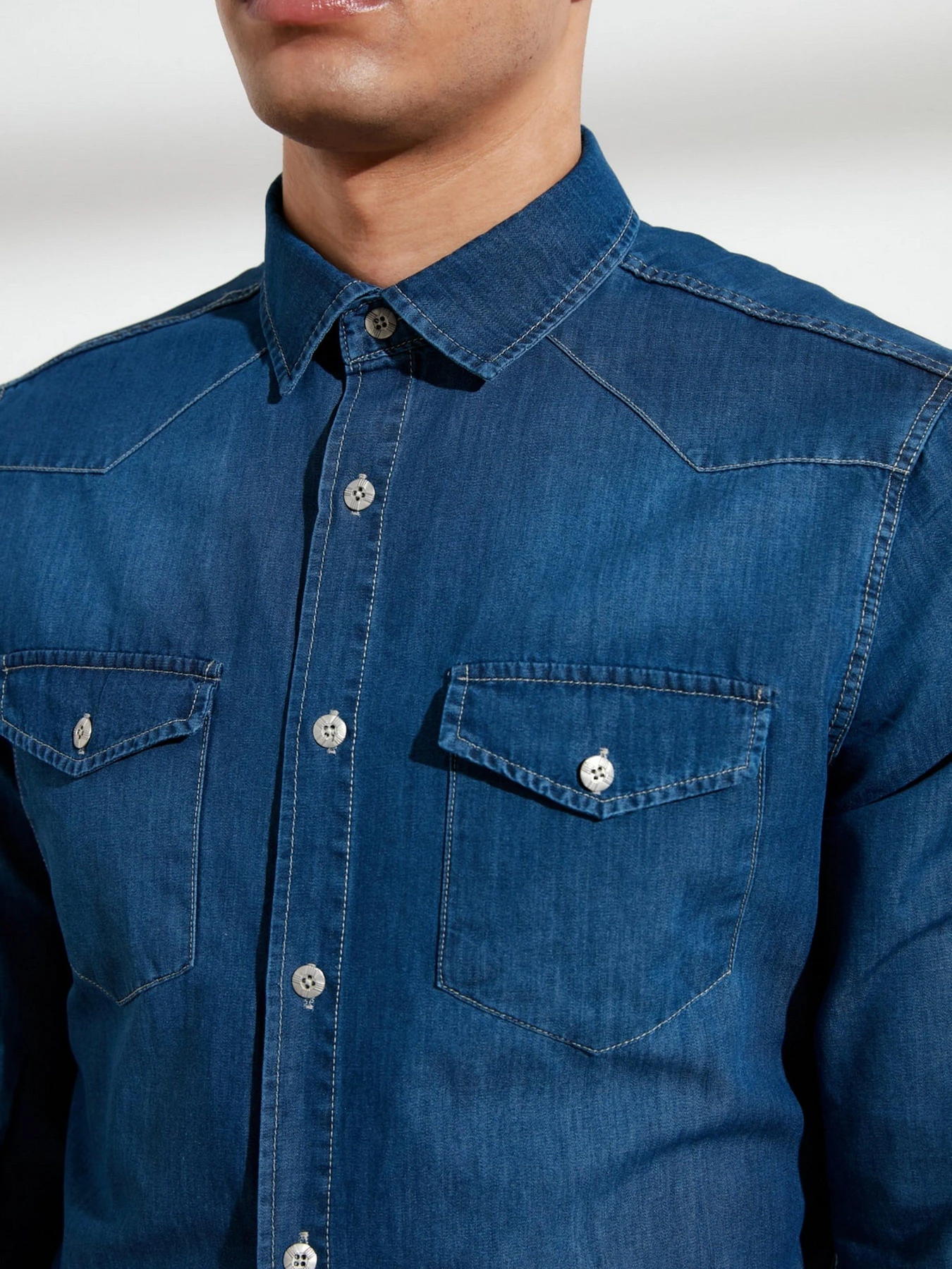 Рубашки Trendyol модель TMNSS21GO0715/Indigo Фото