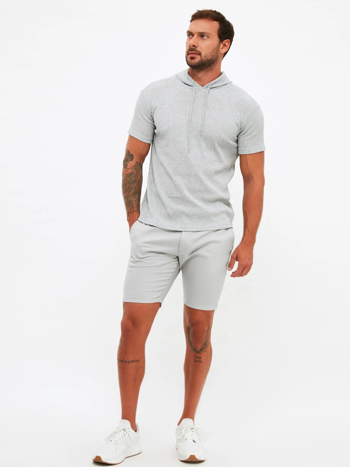 Шорты Trendyol модель TMNSS21SR0722/Gri Шорты Trendyol модель TMNSS21SR0722/Gri Фото