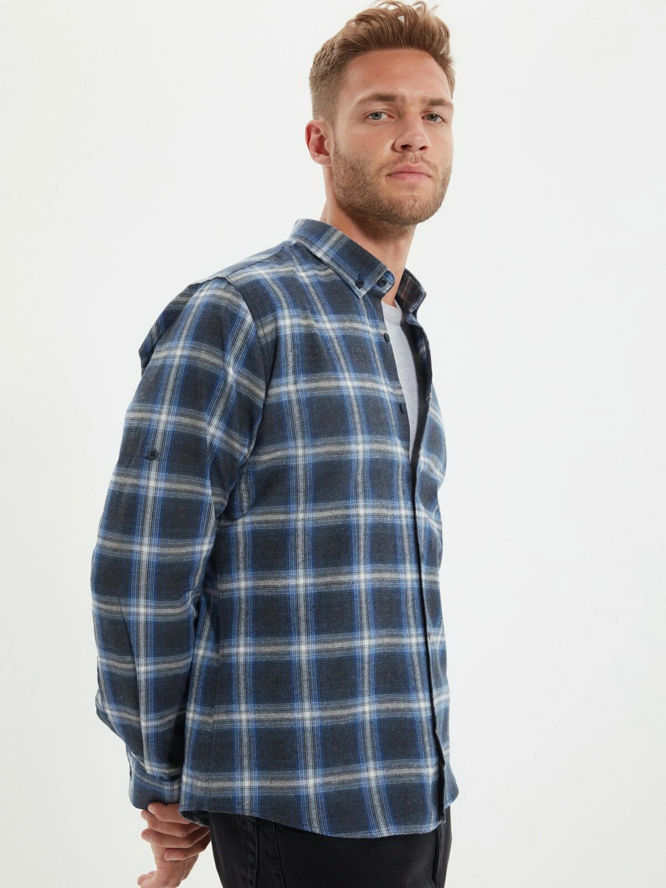 Рубашки Trendyol модель TMNAW22GO0357/Indigo Фото